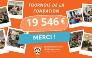 Tournoi de la "Fondation Bridge pour tous"